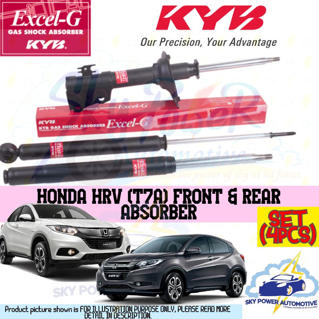 Honda Hrv T7a Kayaba Kyb Excel G Gas Shock Absorber Front 2pcs Rear 2pcs Set 4pcs Shopee Malaysia