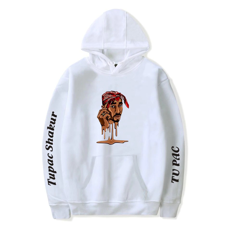 tupac hoodie white