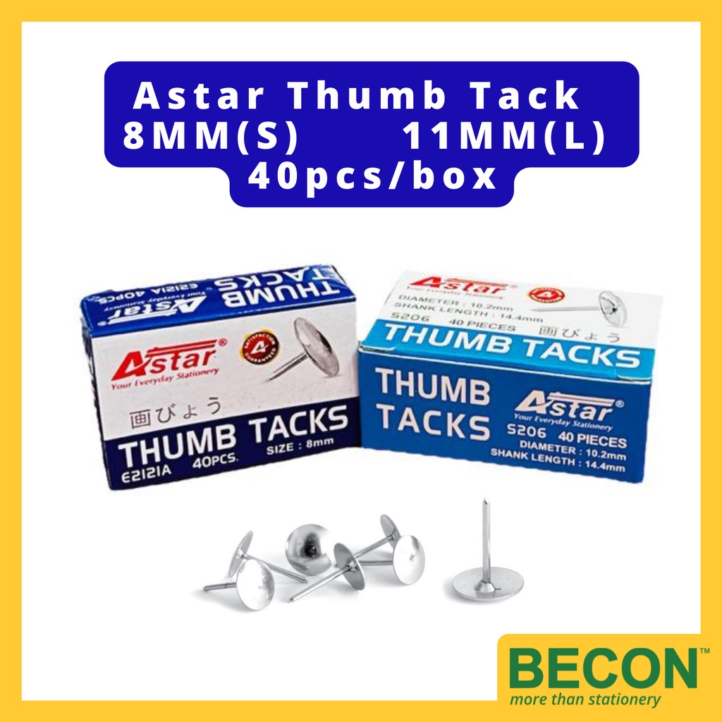 Astar Thumb Tack 8mm (S) 11mm (L) Shopee Malaysia