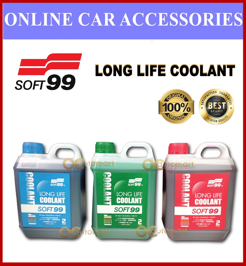 Soft 99 / Soft99 Long Life Coolant 2Liter Made In Japan ( Green / Red / Blue )