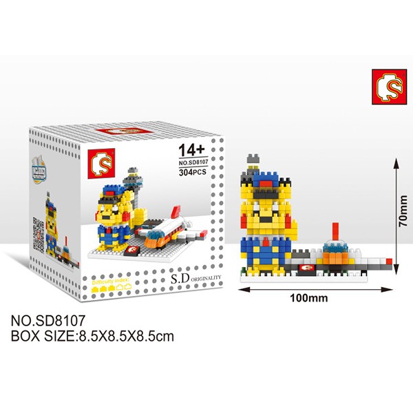Pikachu The Pilot With Plane Pokemon Nanoblock Shopee Malaysia