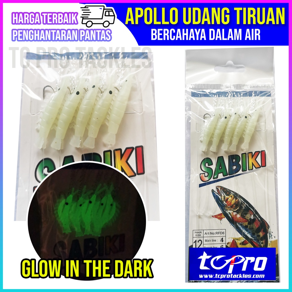 Apollo Sabiki Udang Tiruan Fake Shrimp Luminous Fish Hook