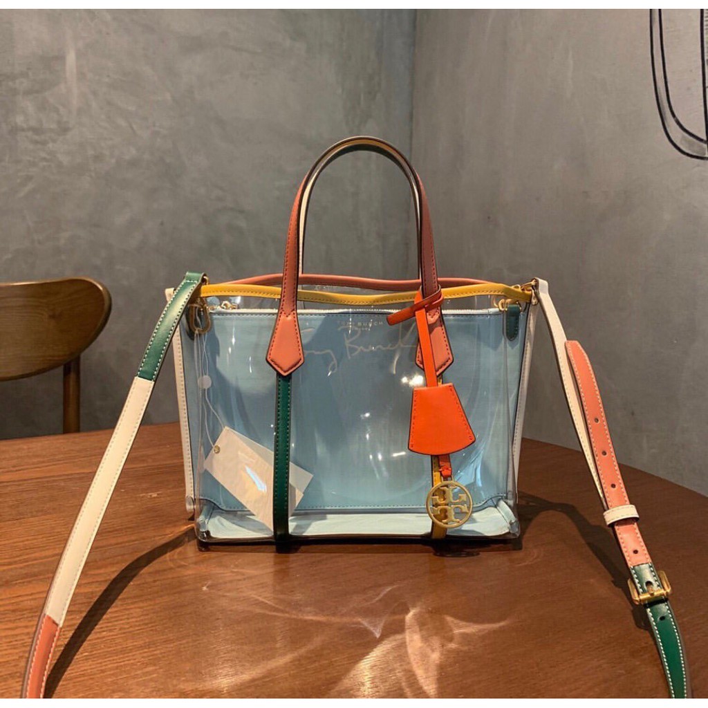 Tory Burch Perry PVC Small Triple Compartment Tote | Shopee Malaysia