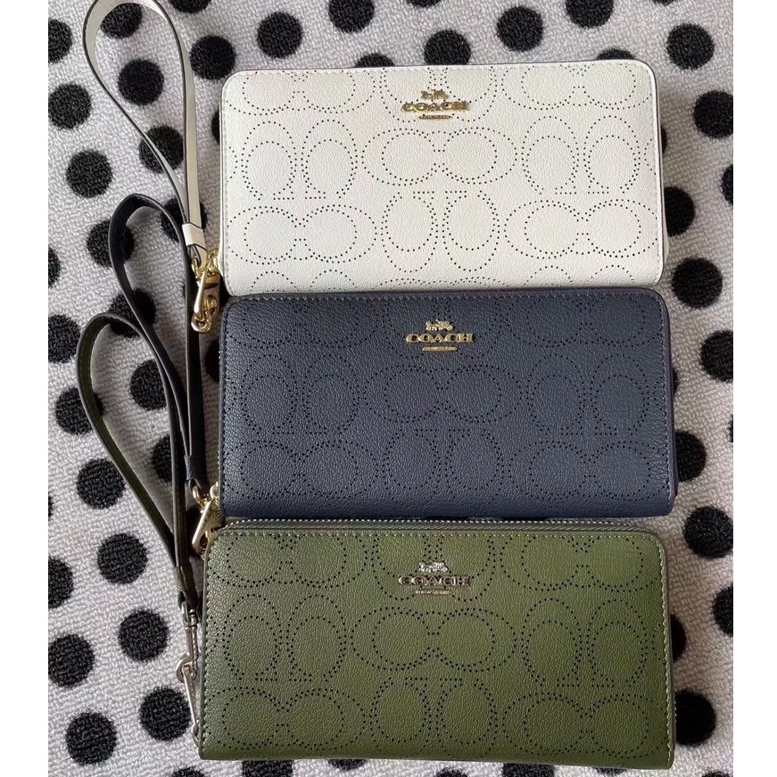 Coach C4715 Long Zip Around Wallet With Print Women Accordion Purse Wristlet  | Shopee Malaysia