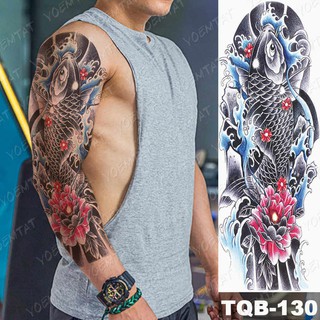 Tattoo Japanese Temporary-Tatto-Sticker Large Arm-Sleeve Body-Art Dragon  Fake Waterproof | Shopee Malaysia