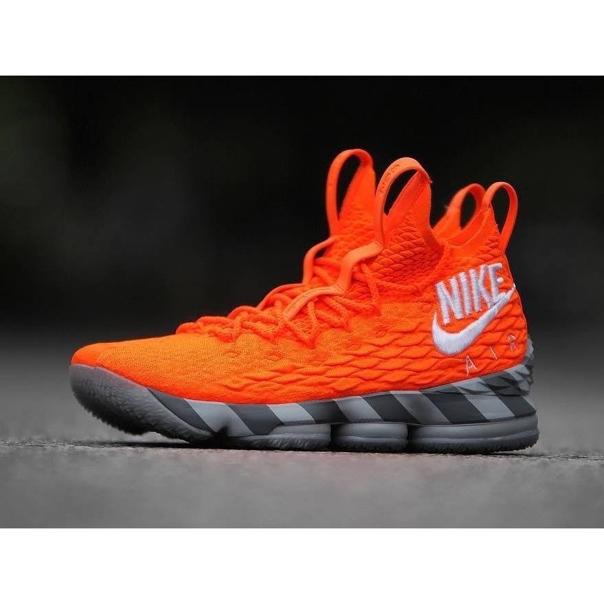 lebron 15 orange and grey