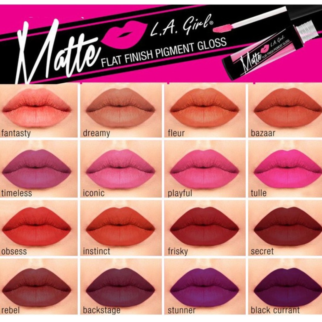 [COTD] LA GIRL Matte Pigment Lipgloss Lip Gloss Shopee Malaysia