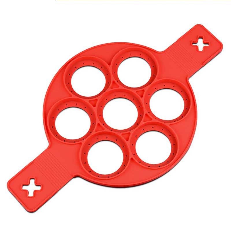 Flippin Fantastic Nonstick Silicone Pancake Egg Ring Maker Pancake