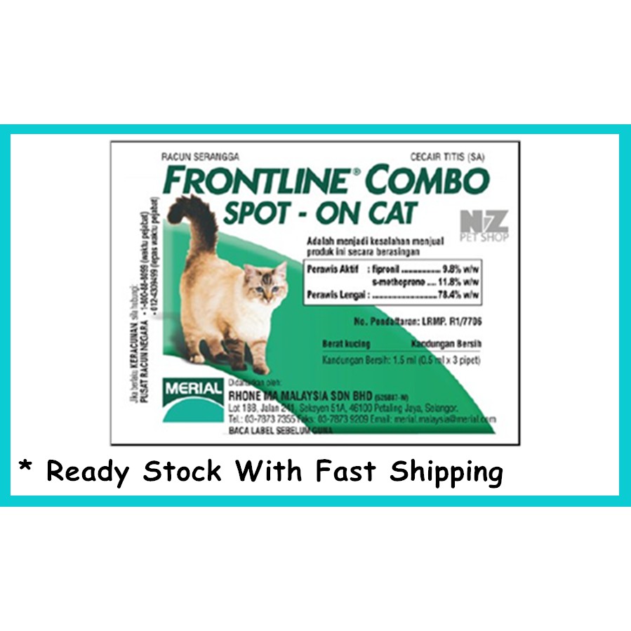 Buy Frontline Combo Spot On Cat 1 5ml 0 5ml X 3 Pipet Kutu Kucing Seetracker Malaysia