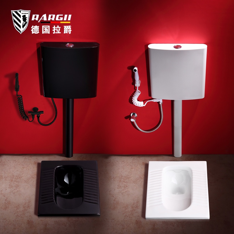 ZIS black water tank toilet set bathroom bar toilet ceramic squatting
