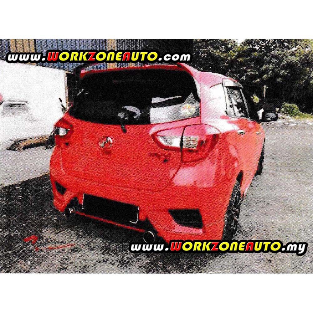 PU2692 Perodua Myvi 2018 PU Rear Skirt with 2 Pieces Exhaust (Drive 68)