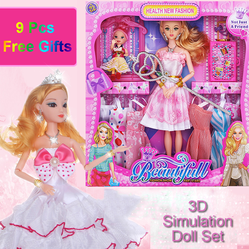 barbie princess doll set