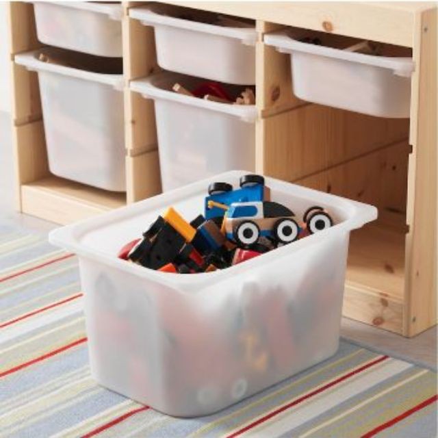 H5 Ikea Trofast Storage Box, Large Wooden Storage Boxes With Lids Ikea