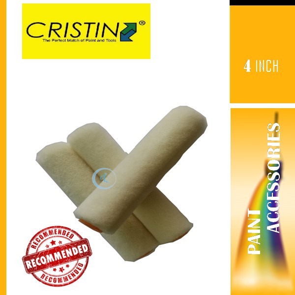 [READY STOCK] 4" CRISTIN VELOUR PROFESSIONAL PAINT ROLLER REFILL (1 PCS