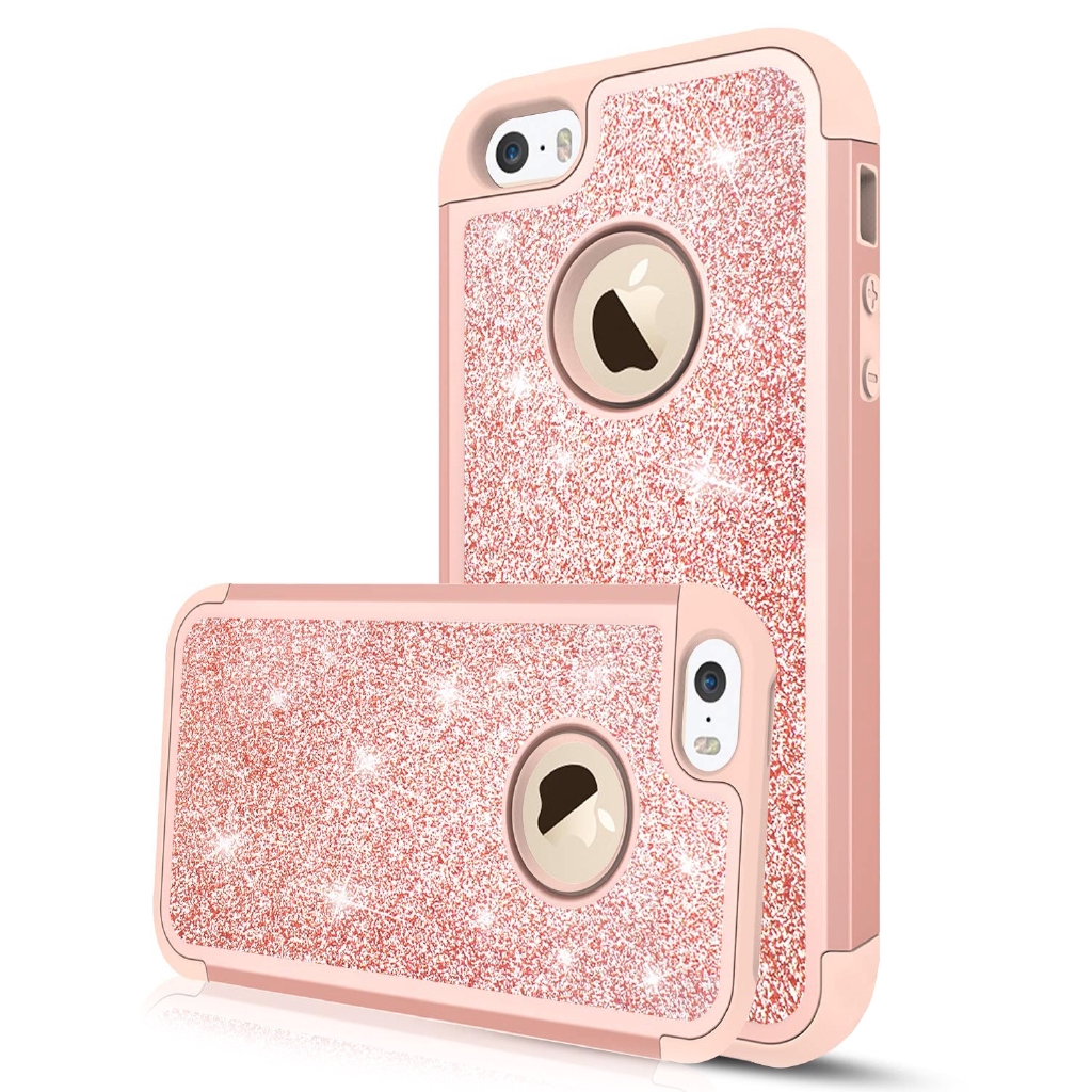 iPhone 5S Case,iPhone 5 SE Case Glitter Bling Women Heavy Duty Protective Case for iPhone 5S/5/SE | Shopee Malaysia