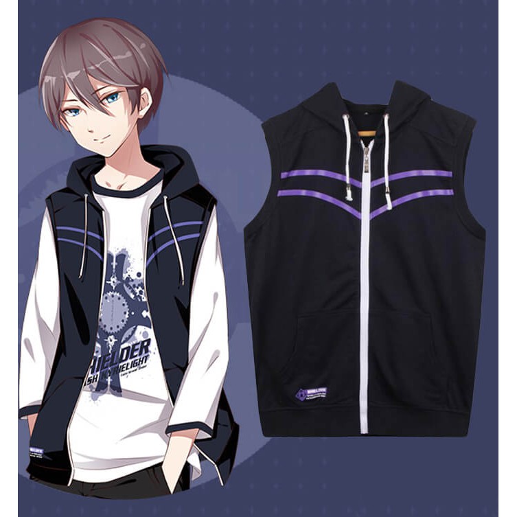 anime sleeveless hoodie