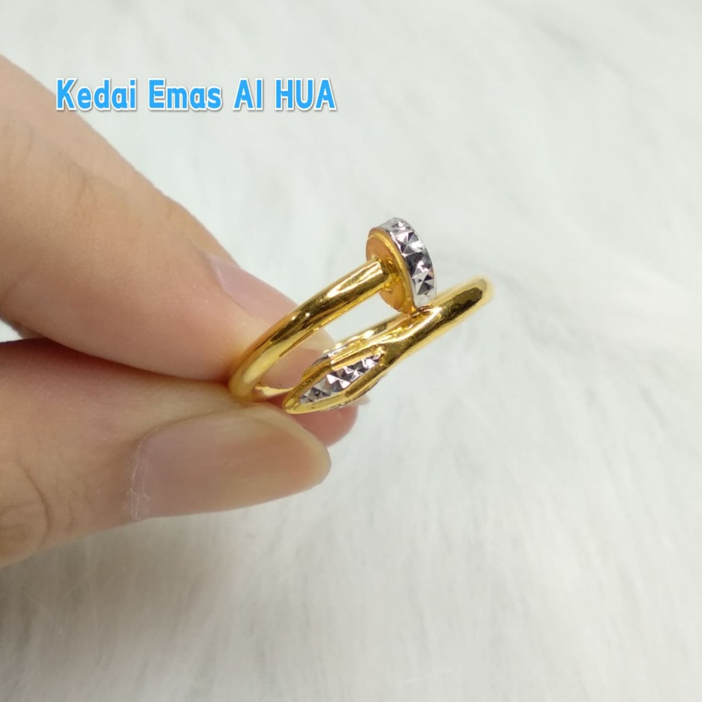Cincin Emas 916 Corak Paku Berat 4 14gram Shopee Malaysia