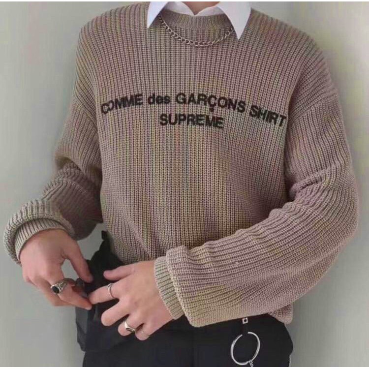 supreme cdg knit sweater