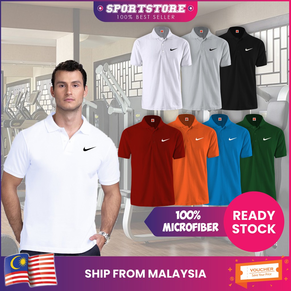  Baju  Jersi Kolar 100 microfiber Baju  Nike Lelaki 