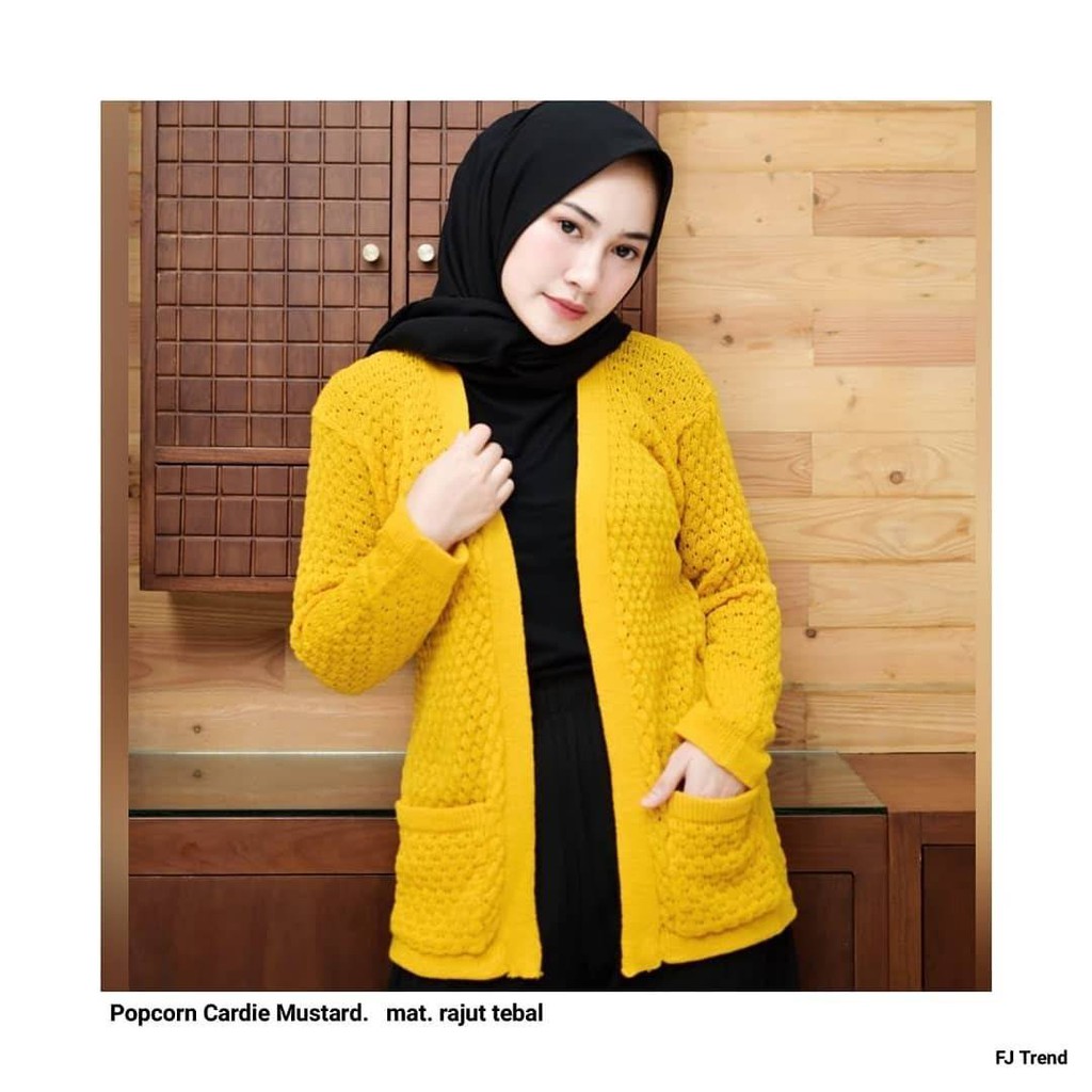 cardigan popcorn shopee