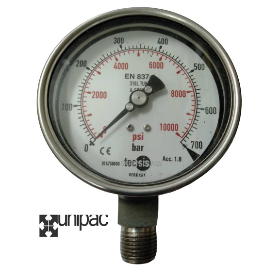Tecsis P2325 Fully Stainless Steel Pressure Gauge With Glycerine Filling . Shopee Malaysia
