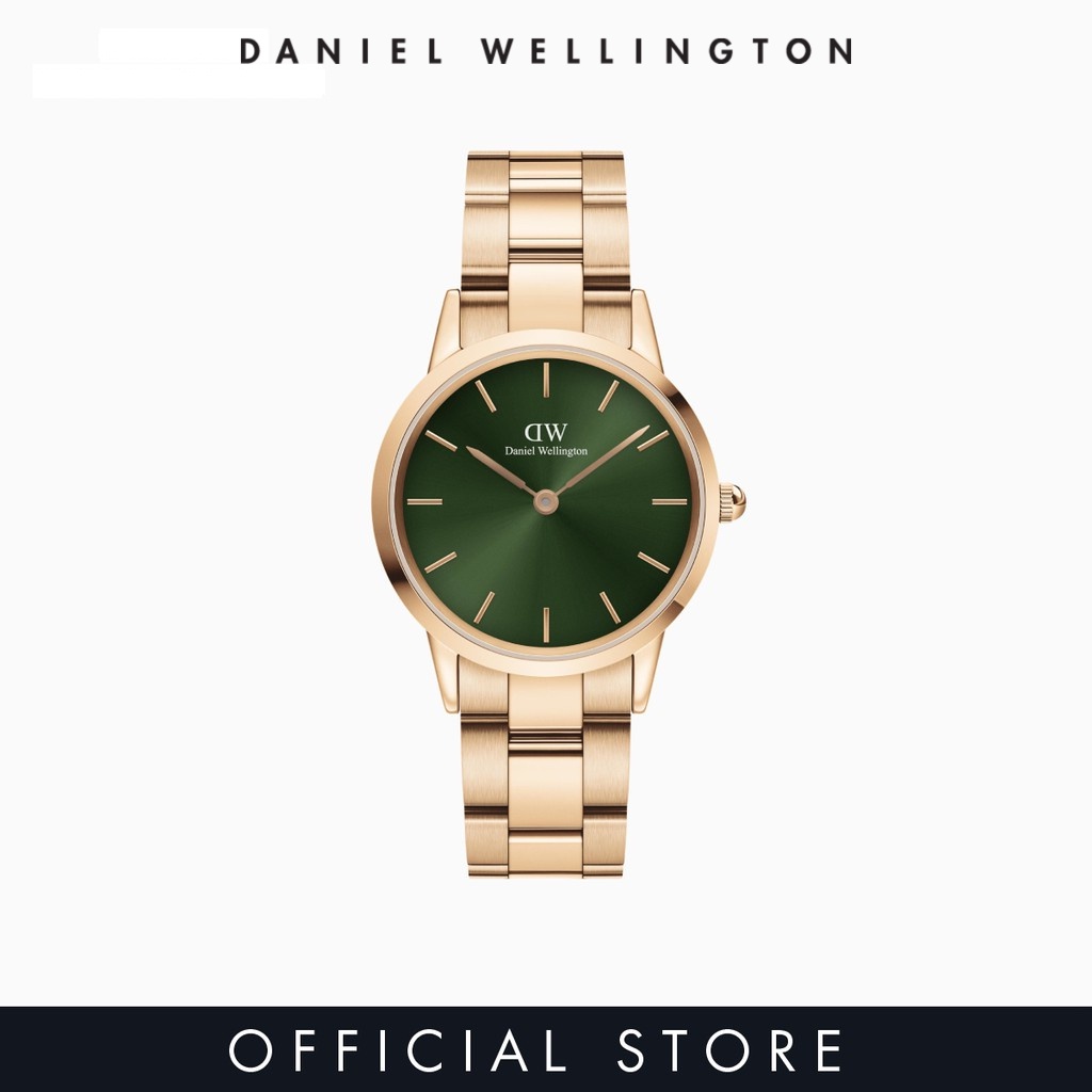 [2 Years Warranty] Daniel Wellington Iconic Link Emerald Watch 28/32mm - Rose gold - Green Dial - DW Watch for women - Fashion watch - DW Official - jam tangan perempuan - jam tangan lelaki - jam tangan perempuan - jam tangan wanita