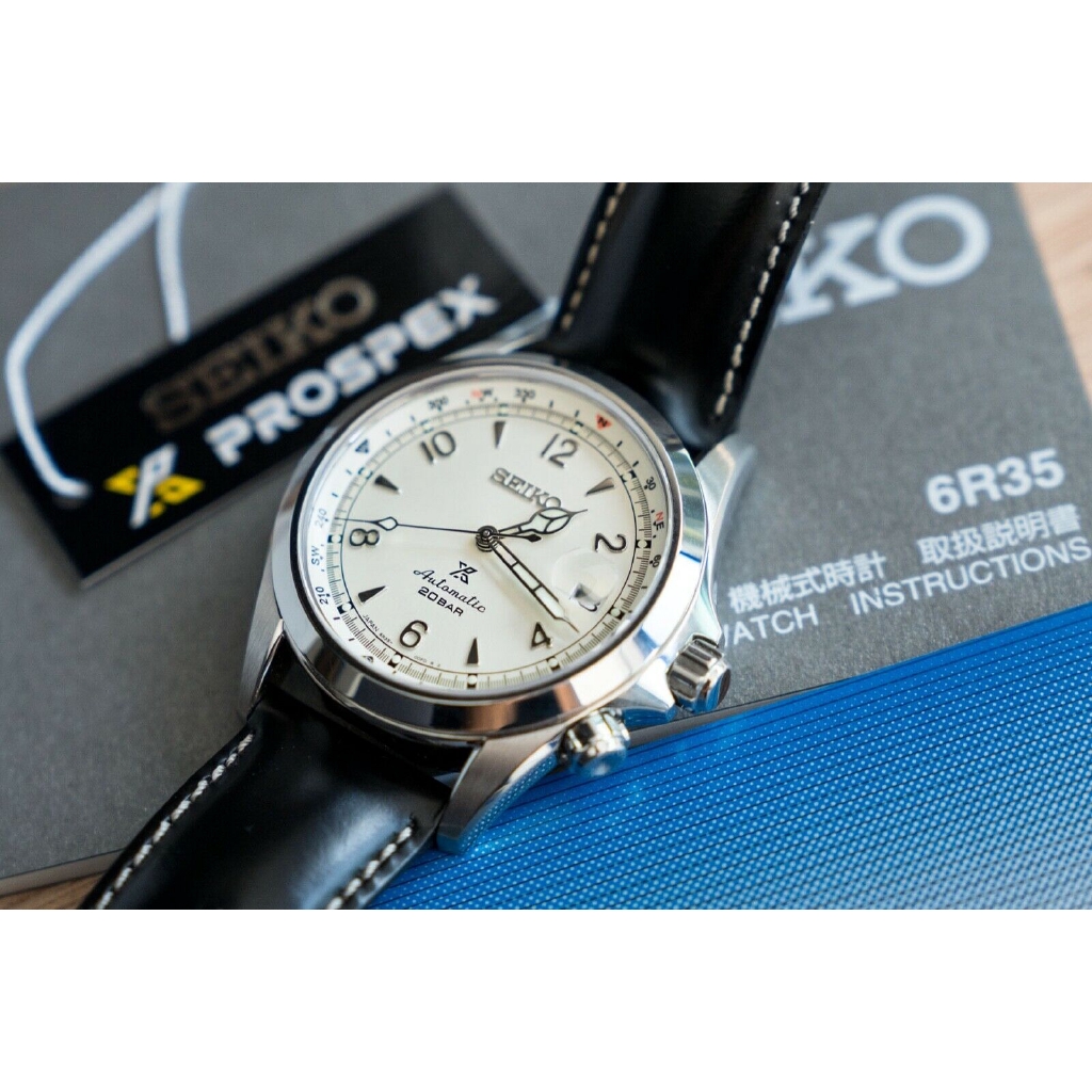 NEW) Seiko Prospex Alpinist SPB119J1 White Cream Dial Automatic 200M Made  in Japan Black Leather Strap Men's Watch | Shopee Malaysia