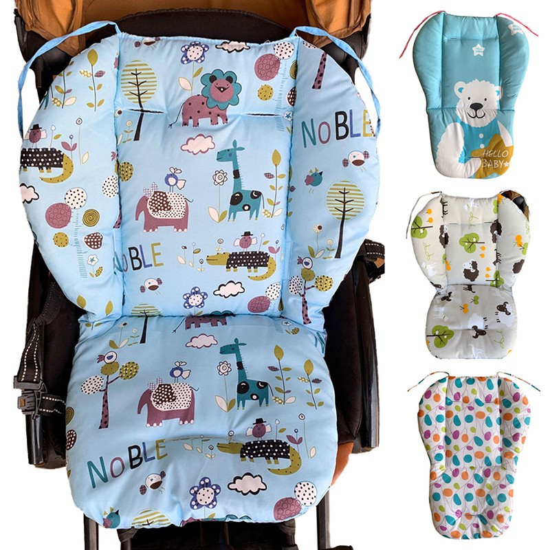 Universal Cartoon Floral Stroller Seat Covers Soft Thick Pram Car
