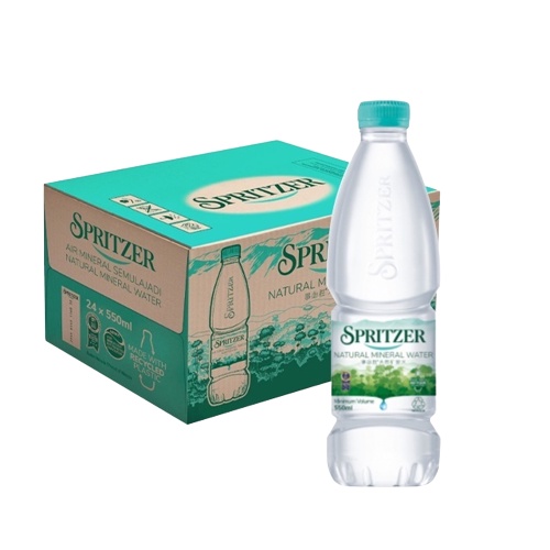 Spritzer Natural Mineral Water 550ml X 24bottles 1 Ctn Shopee Malaysia 2348