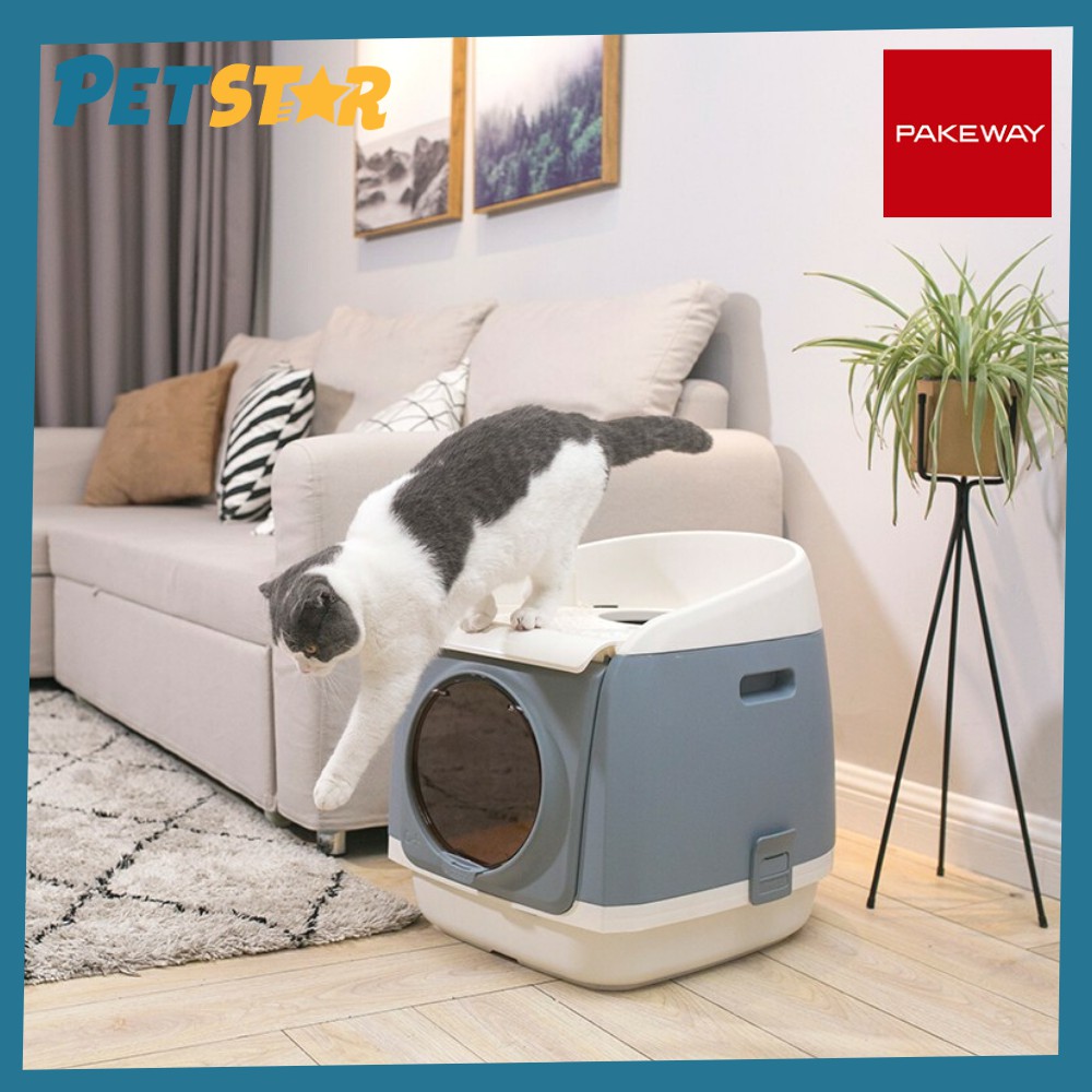 (TomCat)Pakeway Two Door Entry Cat Litter Box Bekas Pasir tandas kucing