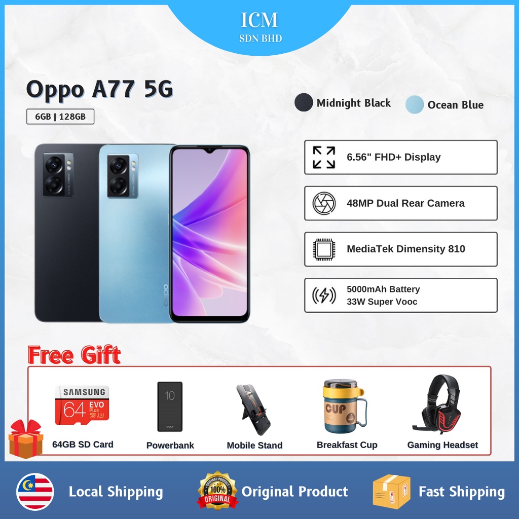 Oppo A76   Oppo A77 5g 33w Supervooc 