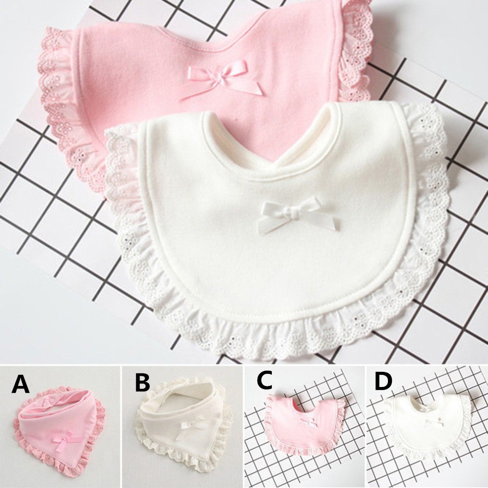 white newborn bibs