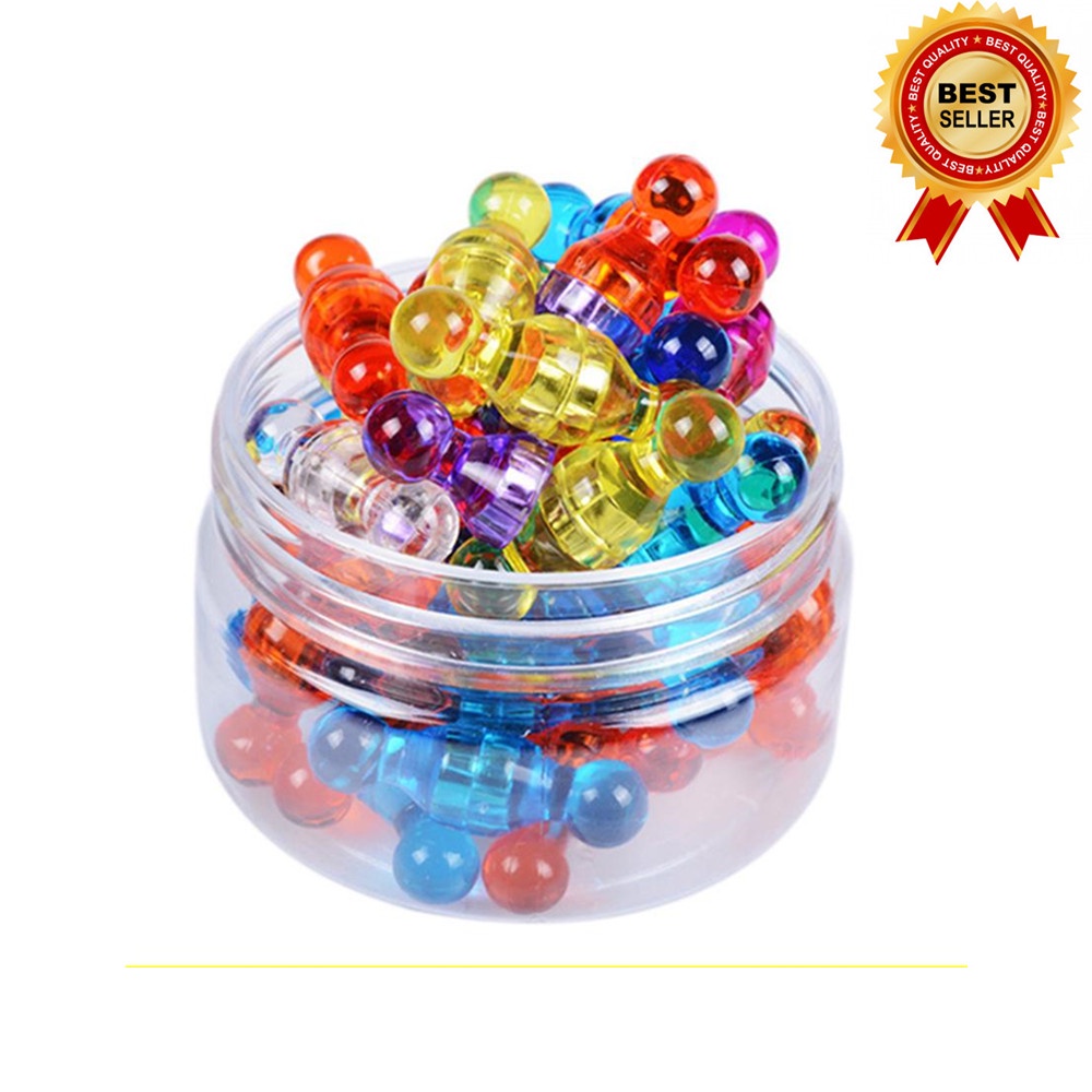 Pin Plastic Magnetic Button Magnets Notis Papan Whiteboard Circular 磁铁 冰箱 Magnet Butang Magnetik Plastik Pelekat