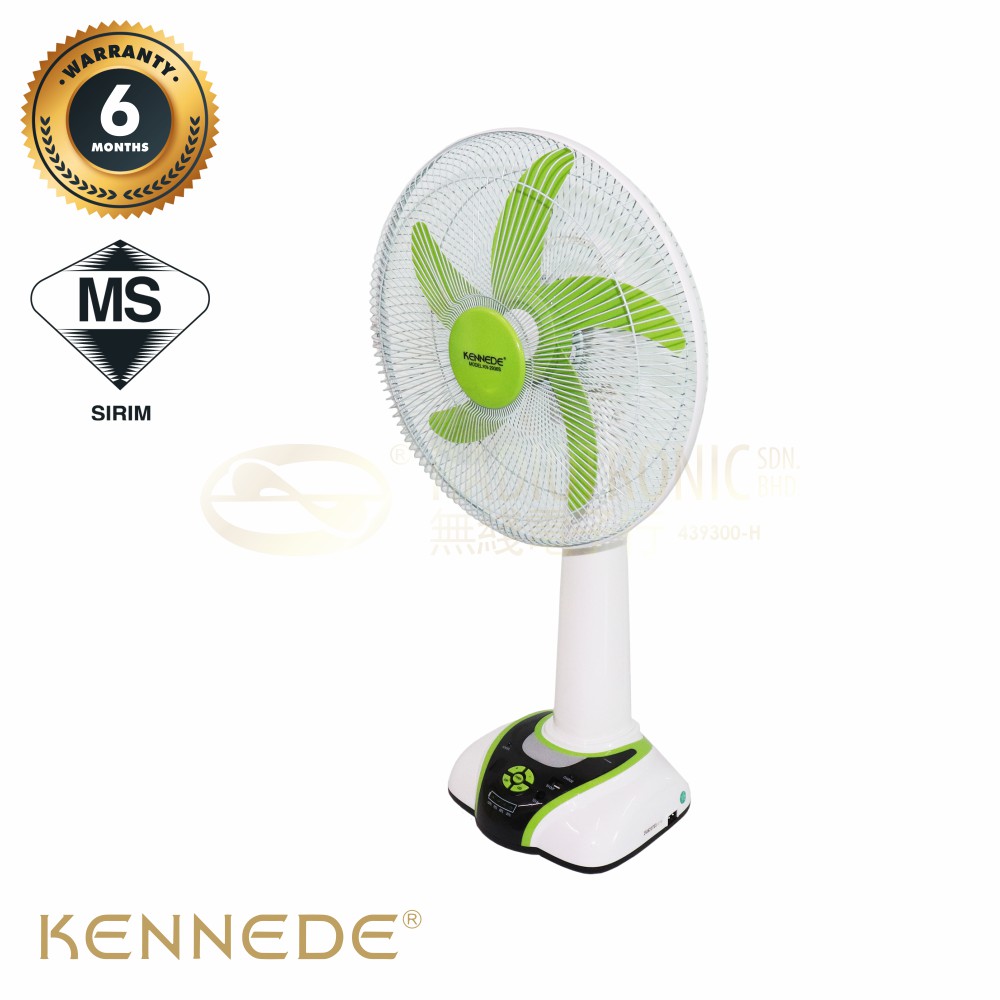 Kennede 16 Inch Super Speed 1500 RPM Portable Rechargeable Table Fan KN