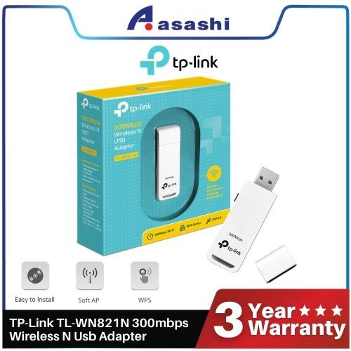 Tp Link Tl Wn1n 300mbps Wireless N Usb Adapter Shopee Malaysia