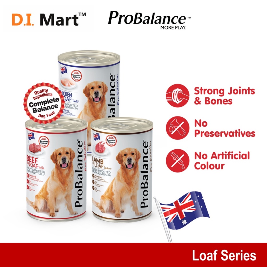 ProBalance Adult Wet Dog Food - Loaf Series (700g x 1 Can) | Shopee ...