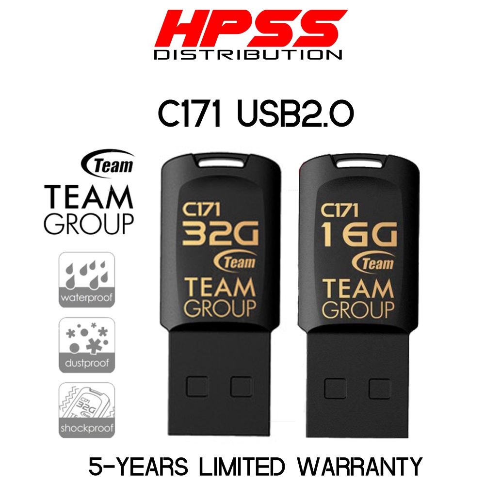 TEAM C171 PENDRIVE / FLASHDRIVE 32GB C171 USB 2.0 USBDRIVE 32GB WHITE COLOR ONLY!!