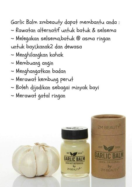 Garlic Balm Bawang Putih Zmbeauty Original Tiada Brown Box By Hq For A While Hq Shopee Malaysia