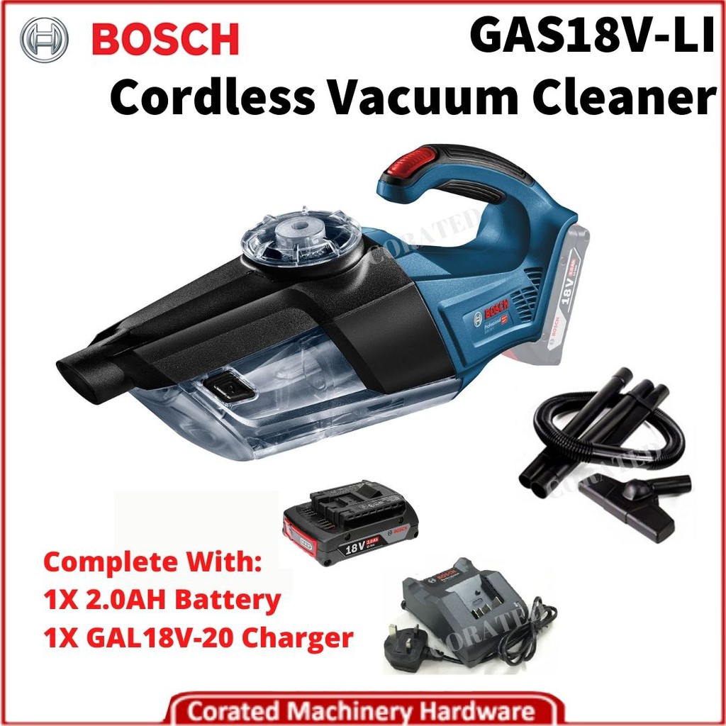 [NEW] Bosch GAS18V1 Cordless Vacuum Cleaner+1pc 2.0A.h 18v Battery&Charger Shopee Malaysia