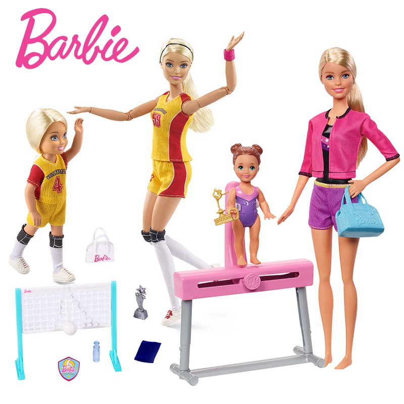 barbie gymnastics playset