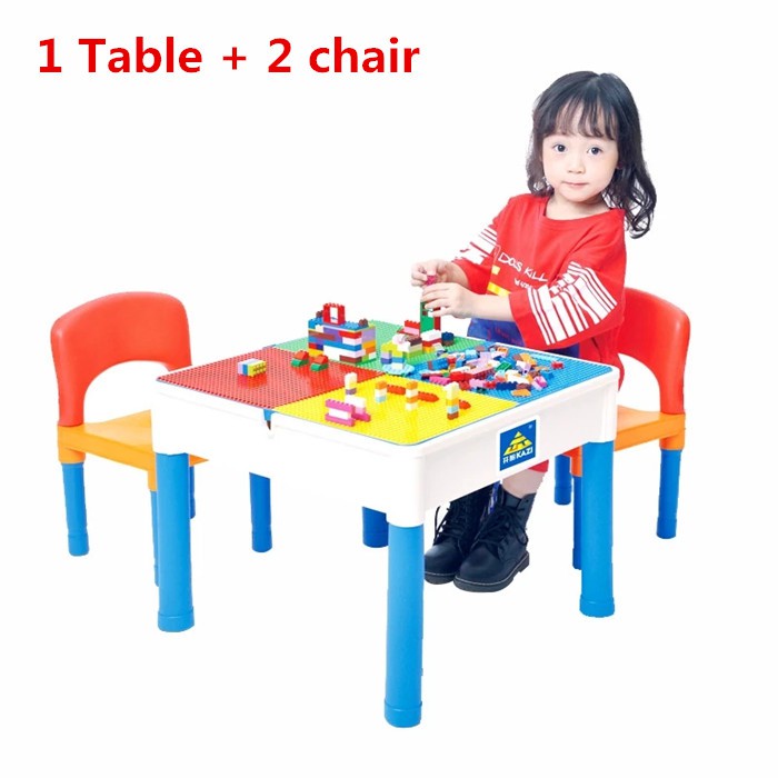 【Z2I】Ready Stock Kids Multifunction Building Block Table Learning Desk