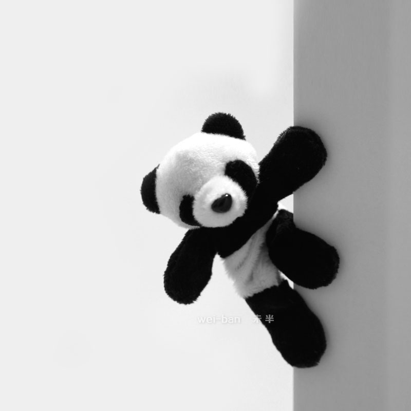 Sichuan Chengdu Black and White Panda Refrigerator Sticker Plush Magnetic Sticker China National Treasure Gift