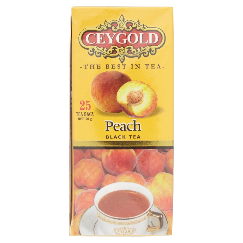 Ceygold Peach Black Tea (2g x 25 Tea Bags)