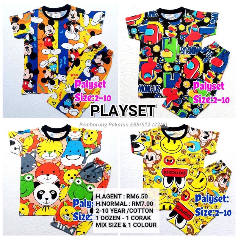 Buy Playset Kid 2 10year 1 Dozen 1 Corak Pemborong Pakaian Kanak Kanak Dewasa Borong Baju Budak Seetracker Malaysia