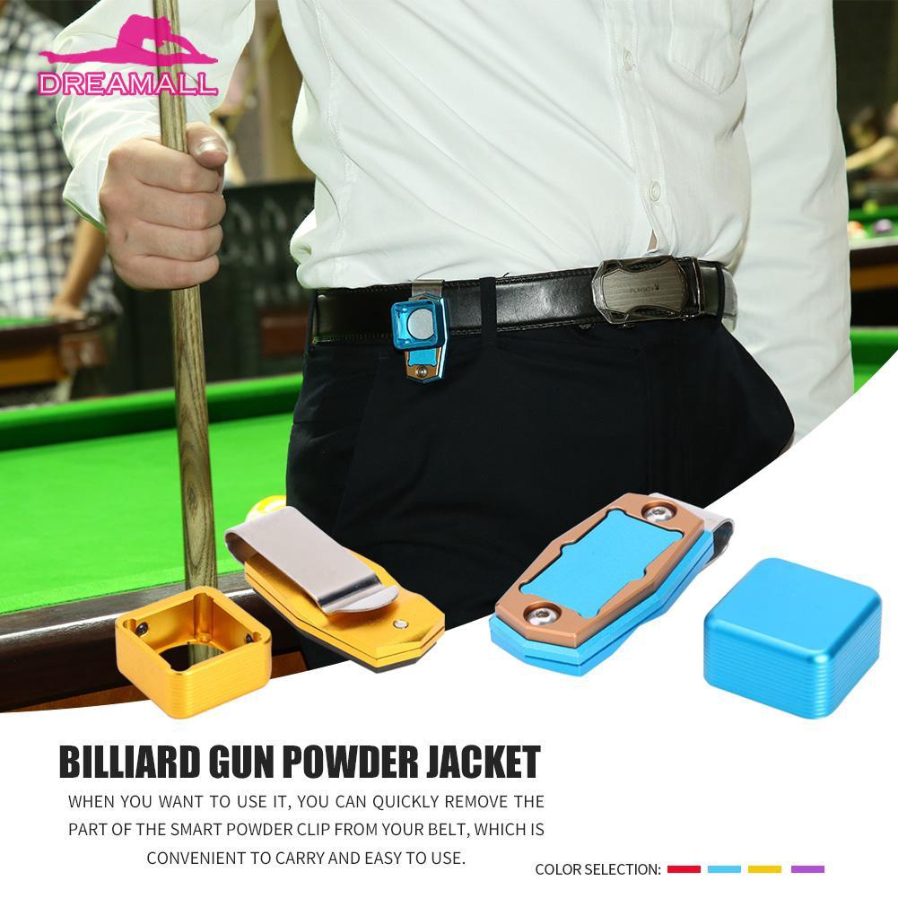 Pool Snooker Billiards Chalk Soft Leather Bag Black Cue Powder Holder Pouch Bag 