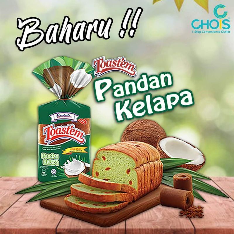Roti Gardenia Toast'em Pandan Kelapa Shopee Malaysia