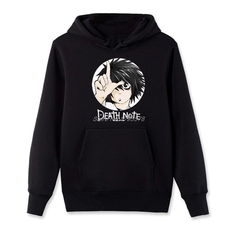 death note l loser anime manga hoodie tops men sweatshirts jackets  streetwear