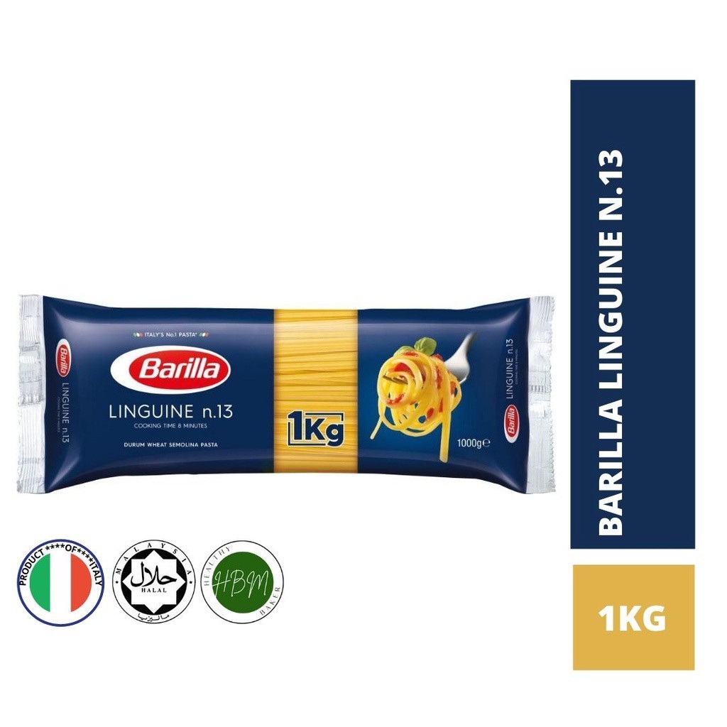 READY STOCK BARILLA LINGUINE SPAGHETTI N13 1KG / PASTA / HALAL / BARILLA  BAVETTE LINGUINE  CELLO 1KG | Shopee Malaysia