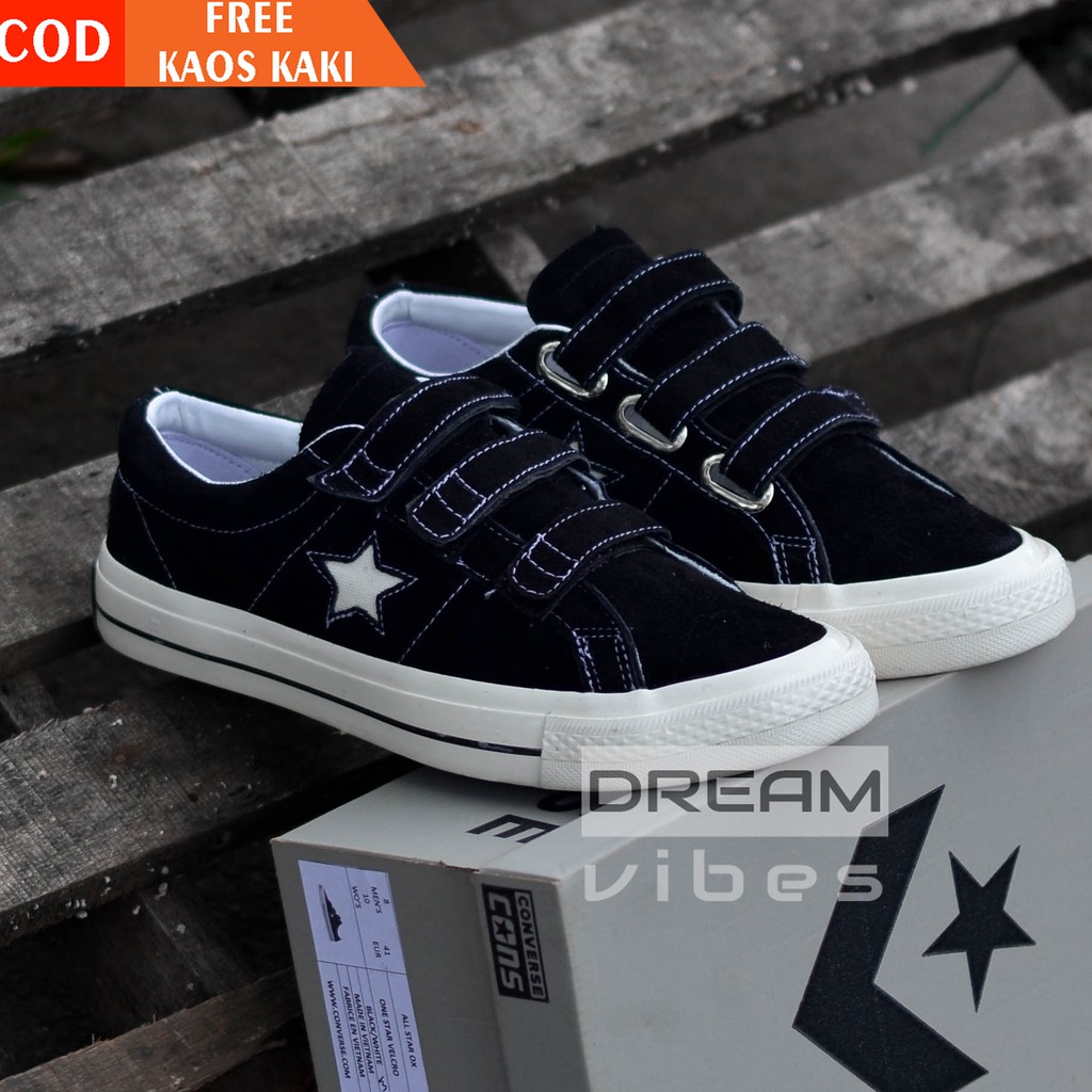 white velcro converse