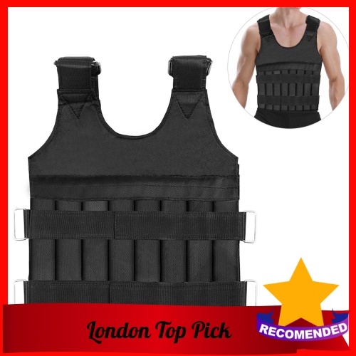 [ London ] Max Loading 15kg Adjustable Weighted Vest Weight Jacket